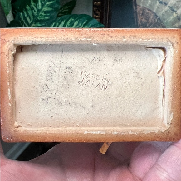 VTG MCM Japan Turquoise Drip Glaze Red Pottery Ceramic Scottie Dog Statue - Picture 15 of 15